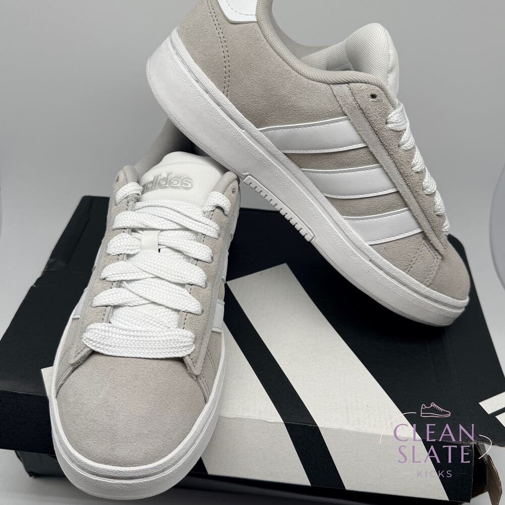 Adidas Grand Court Alpha 00s Grey White Suede JH7230 Women 8.5 Display - Picture 4 of 5